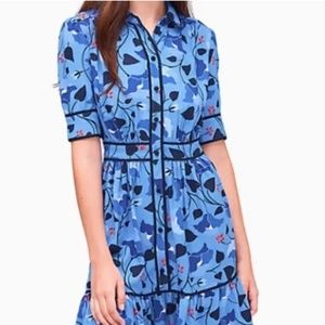 Kate Spade nouveau bloom blue dress
